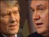 Віктор Ющенко та Віктор Янукович