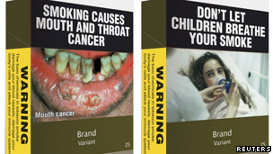 澳香烟简装法案将要求香烟包装在正面印制腐烂的牙齿等图片和警示语（14/08/2012）