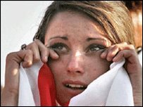 失望的英格兰队球迷