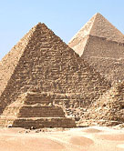 The pyramids of Giza from the South