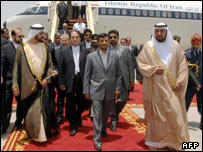 احمدی نژاد و رئیس جمهور ایران و شیخ خلیفه بن زاید آل نهیان