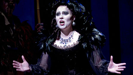 Katarzyna Dondalska on stage as Queen of the Night for Welsh National Opera (photo: Bill Cooper)