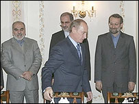 علی لاريجانی و ولاديمير پوتين