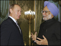 मनमोहन सिंह और पुतिन