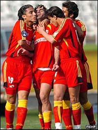  شادمانی بازيکنان تيم فولاد خوزستان