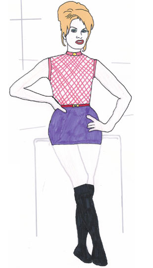 A fishnet shirt, lovely!