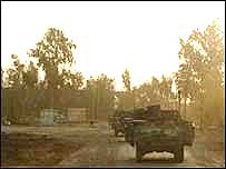 Veículo militar americano em Baquba