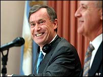 Horst Köhler, diretor-gerente do FMI, durante visita à Argentina neste ano