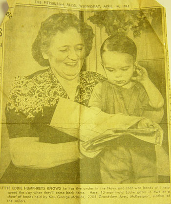 Mary Jane and her  grandson Eddie Humphreys