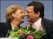 Ангела Меркель і Жозе Мануель Баррозу