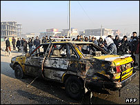 صحنه انفجار در کابل