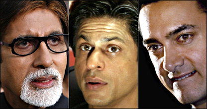 अमिताभ बच्चन, आमिर ख़ान और शाहरुख़ ख़ान