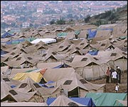 Refugee camps in Kosovo, 1999