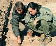 Tony Pollard and Neil Oliver investigate a battlefield