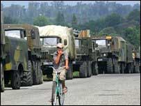 Comboio militar russo na Abecásia
