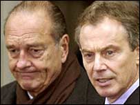 शिराक़ और ब्लेयर