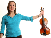 Rachel with her violin