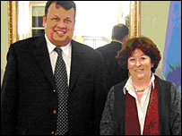Minister Samarasinghe with Louise Arbour in Geneva (Government photo)