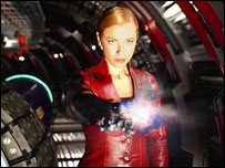 A atriz Kristanna Loken, em cena de 'Exterminador do Futuro 3'