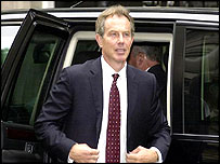 O primeiro-ministro Tony Blair