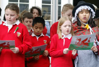 Disgyblion Ysgol Santes Fair 