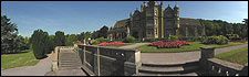 Tyntesfield: View of house from garden steps