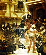 Romanticised view of Richard Whittington dispensing his charities