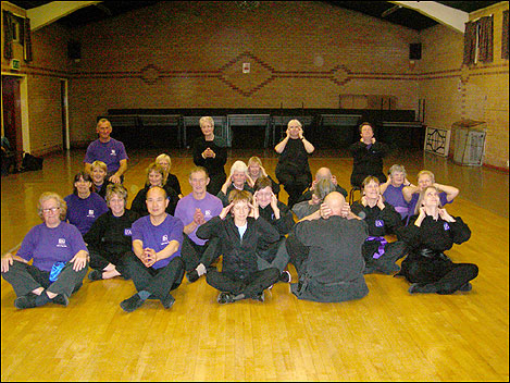 Group of people practising T'ai Chi