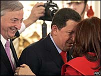 Kirchner, Chávez e Cristina