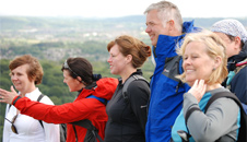 Enjoying the views from the false summit
