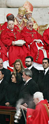 Cardinals and guests at John Paul II's funeral service in Rome.  Photo by Ricardo Stuckert for Agência Brasil