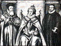 伊丽莎白一世及伯利和沃尔辛厄姆