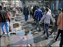 Bağdat'ta bugün saldırıya uğrayan çarşı
