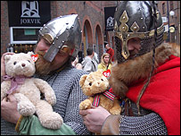 Vikings with teddy bears