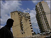 منطقه جنگ زده در لبنان