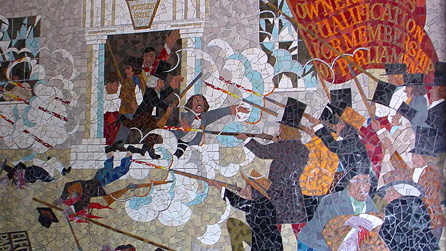 Murlun o wrthryfel y Siartwyr yng Nghasnewydd