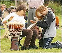 Children drumming