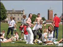 Enjoying the atmosphere at Teenage Kicks