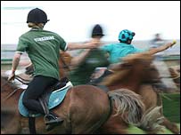 Taking part in the Mounted Games