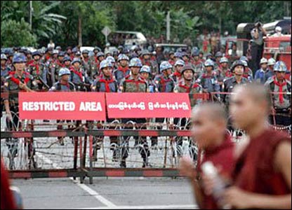 Rangun (25/09/07), bir BBC okurunun gönderdiği fotoğraf