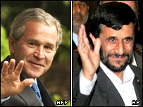 محمود احمدی نژاد، جورج بوش