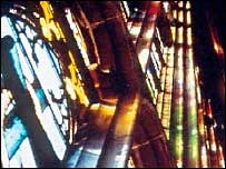 Stained glass at Norwich Cathedral (detail)