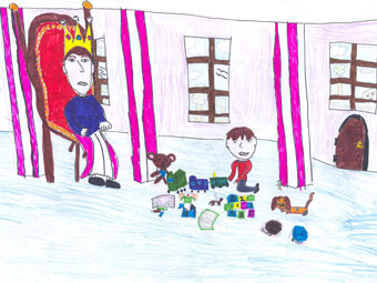 Cadwallon a Maelgwn yn fachgen ifanc