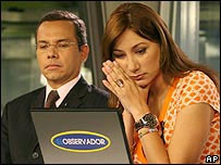 Miguel Ángel Rodríguez e Luisana Ríos, apresentadores da RCTV