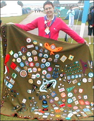 Zan and her camp blanket.