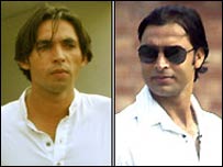                فاسٹ بولرز شعیب اختر اور محمد آصف 