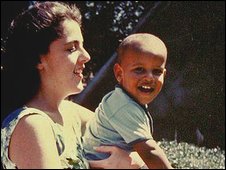 Ann Dunham with her young son, Barack Obama