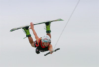 Wakeboarder in action