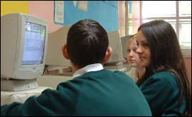 Pupils working at Woodway Park School in Coventry 