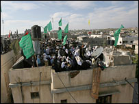 Gazze'de Filistinli canlı kalkanlar